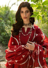 Floral Forest By Sardinia Unstitched 3 Piece Lawn Collection-Crimson Bloom